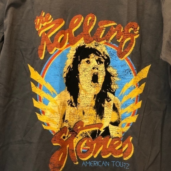 The Rolling Stones American Tour 72' Vintage Inspired Band Concert Tee Size 14 - Picture 3 of 6